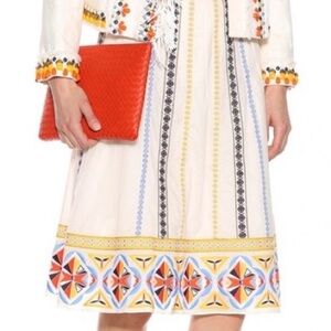 Tory Burch Adriana Embroidered Cotton Skirt